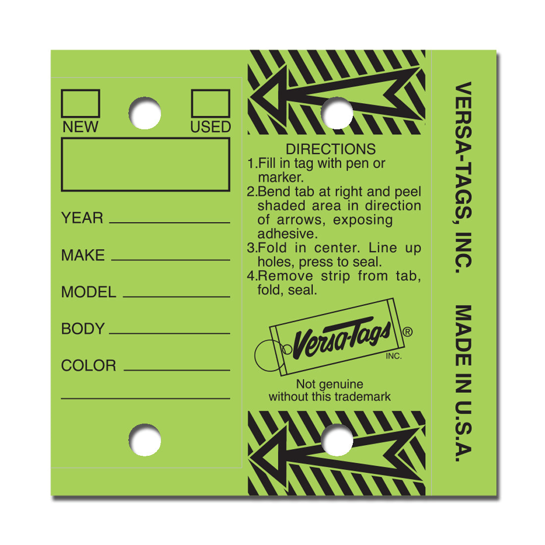 Genuine Versa-Tags® Key Tags