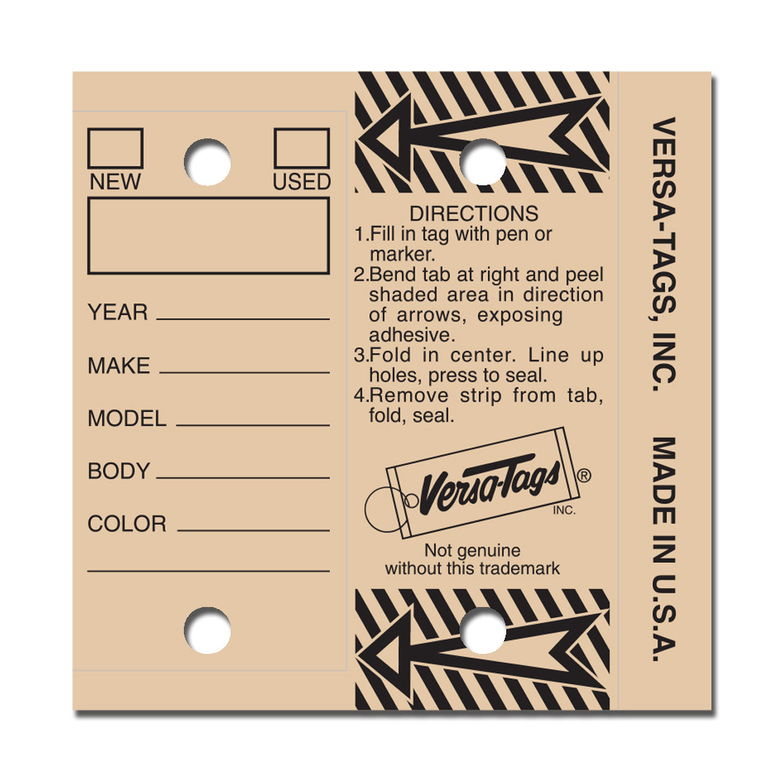 Genuine Versa-Tags® Key Tags