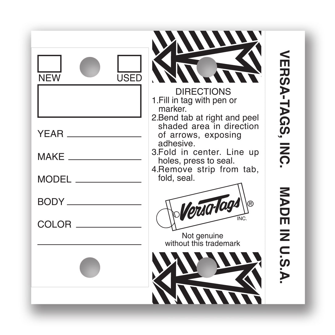 Genuine Versa-Tags® Key Tags