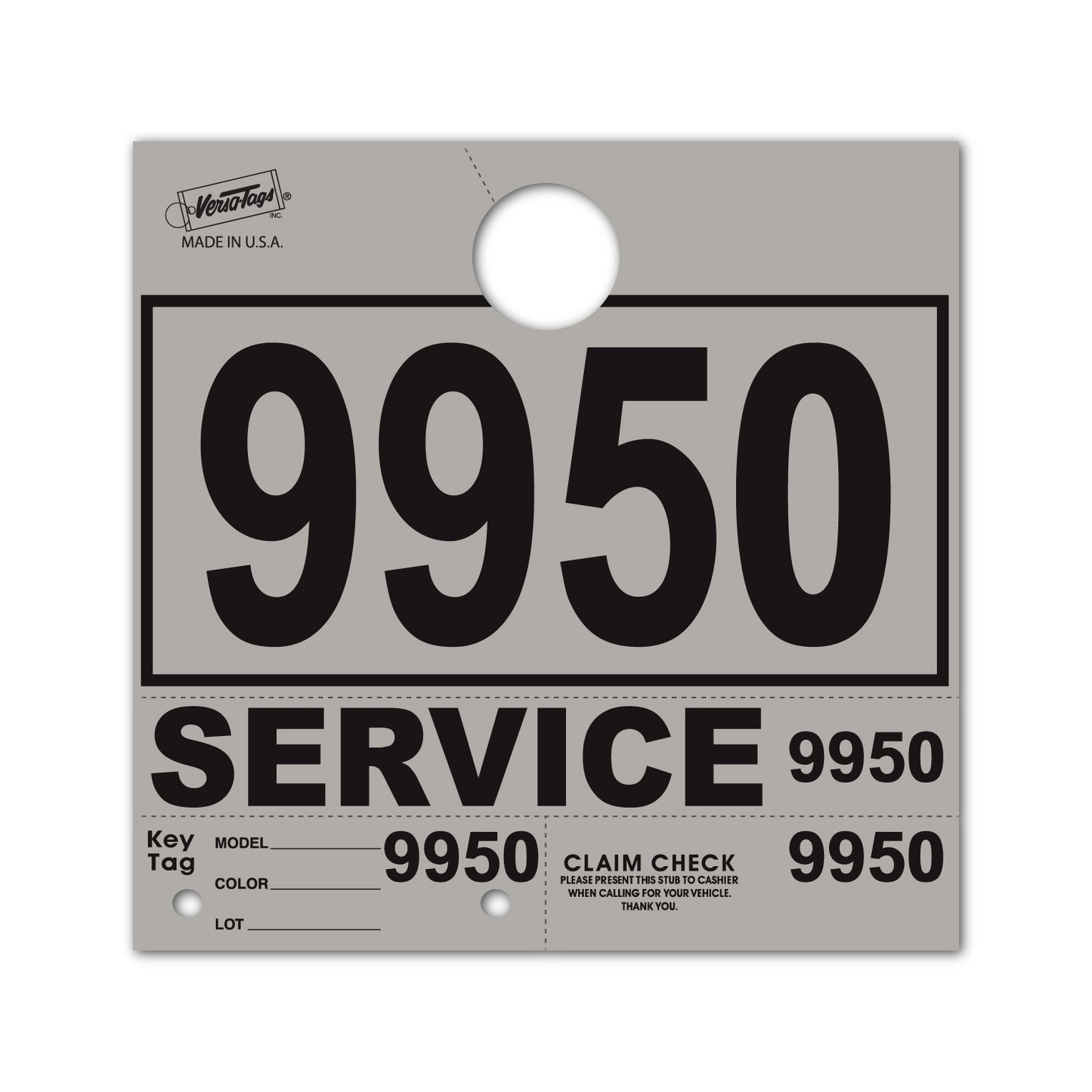 Service Department Hang Tags Plus