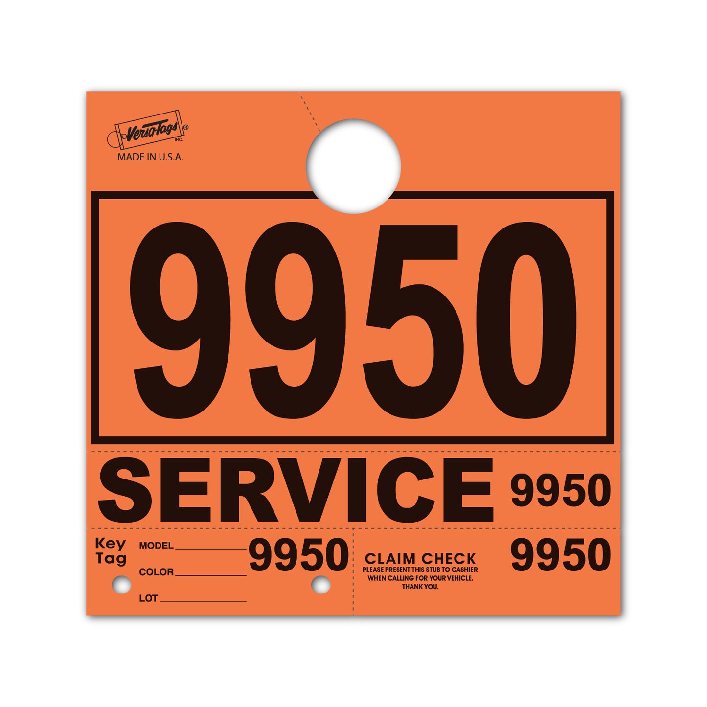 Service Department Hang Tags Plus