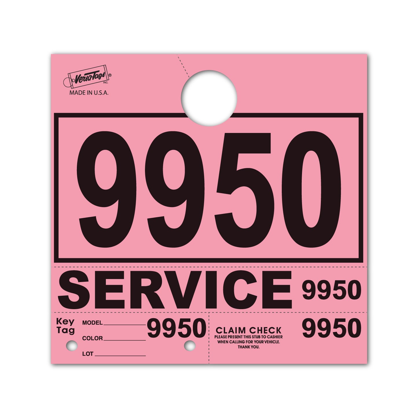 Service Department Hang Tags Plus