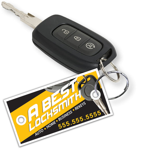 Full Color Printed White Key Tags