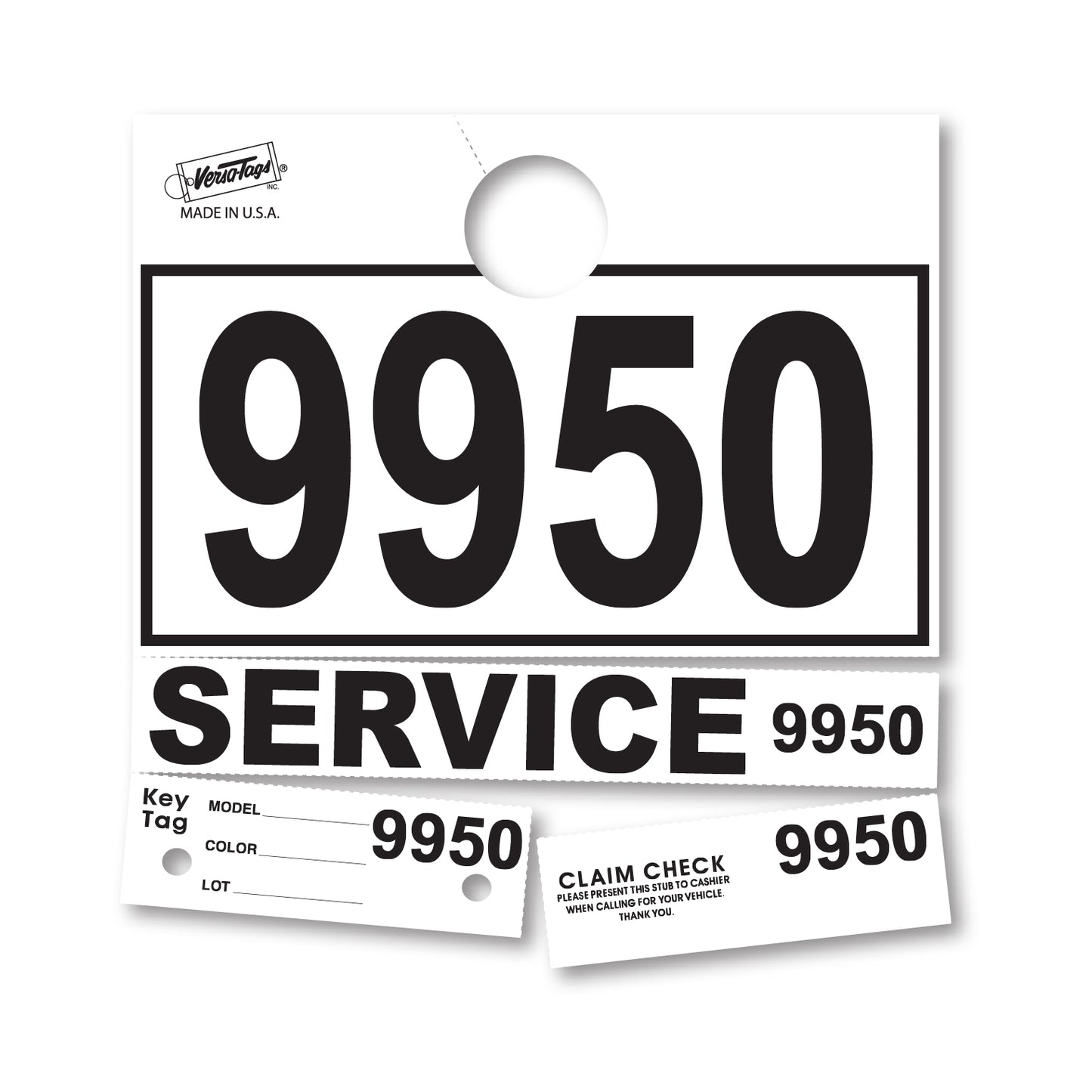 Service Department Hang Tags Plus