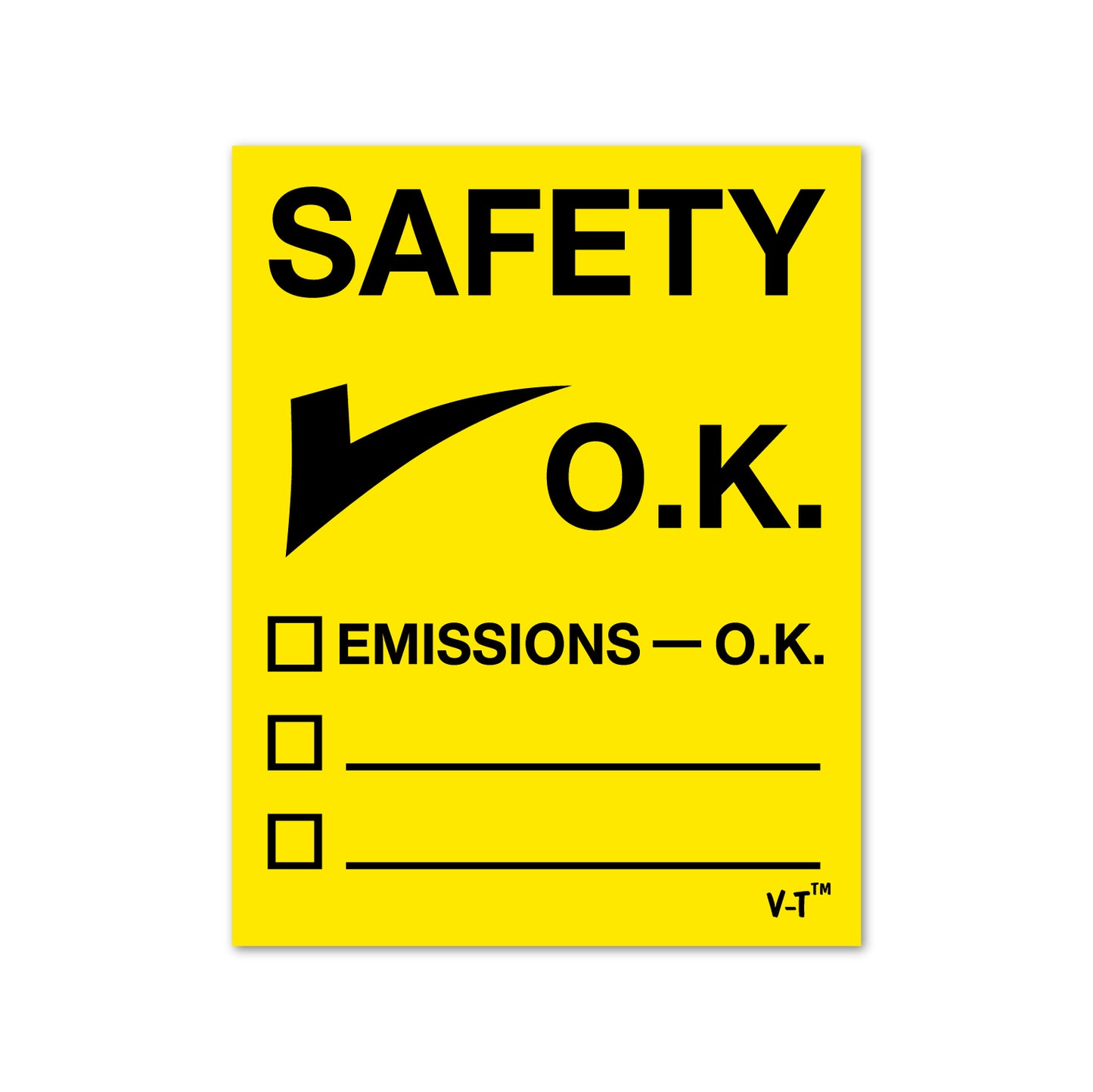 Safety Check OK Inspection Stickers