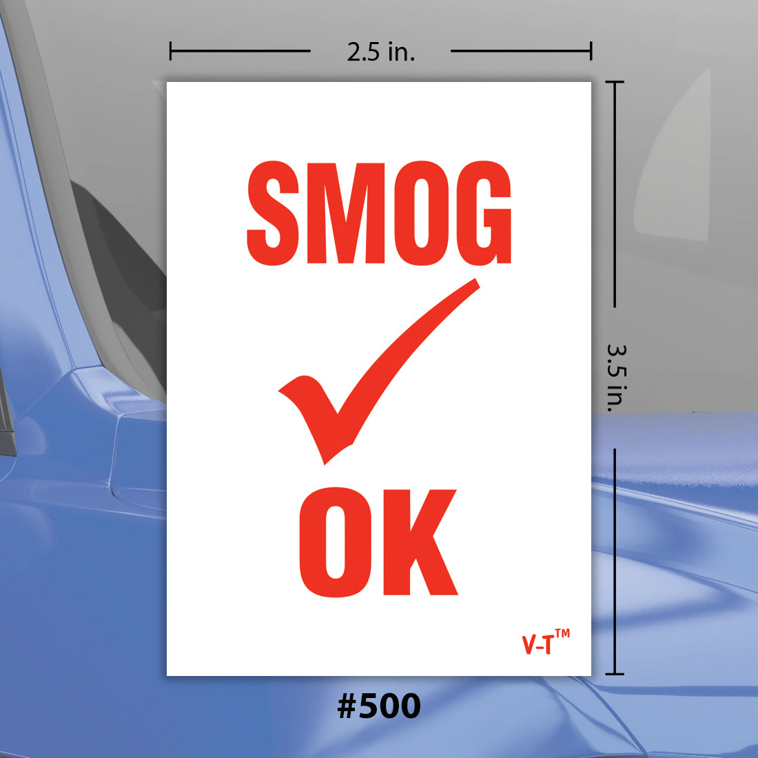 Smog Test Sticker Static Cling Inspection Stickers - Smog – AutoShop Express LLC