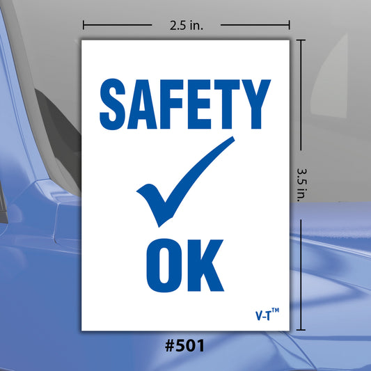 Static Cling Inspection Stickers Safety OK