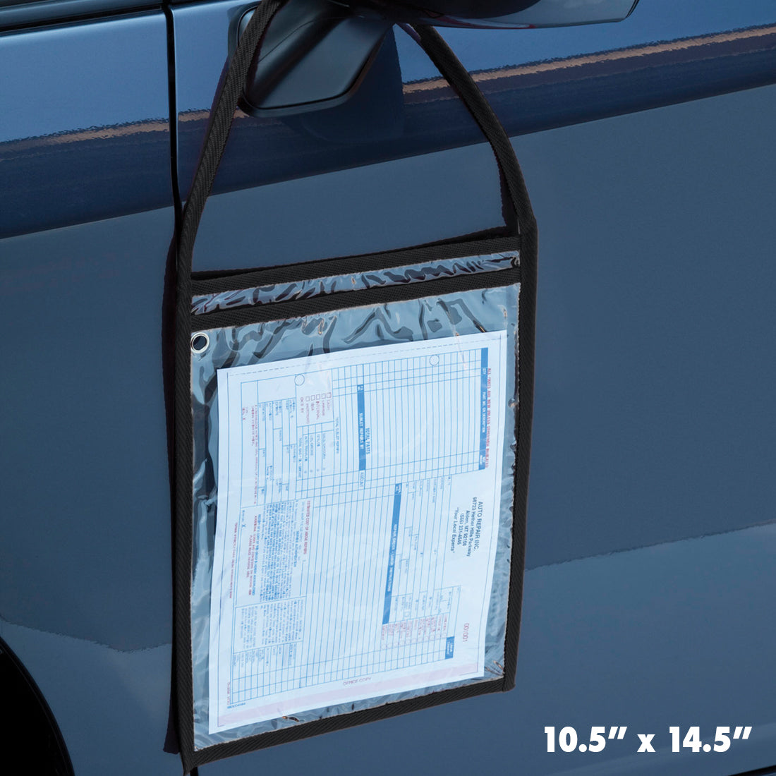 Job Ticket Holder Repair Order / Work Ticket Holders (Clear With Black Handle) (25 Per Package Job Ticket Holders - Foto 3